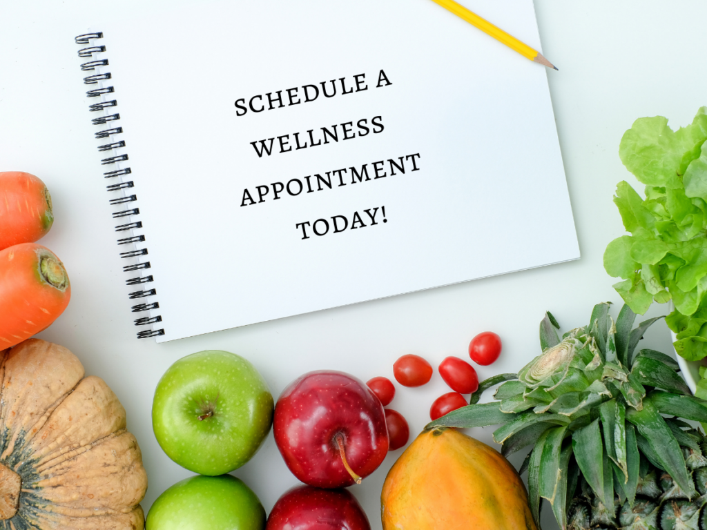 sign that says schedule a wellness appointment today